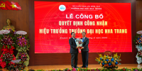 Minister Nguyen Kim Son presented the Decision to Recognize the Rector of Nha Trang University for the 2020-2025 term